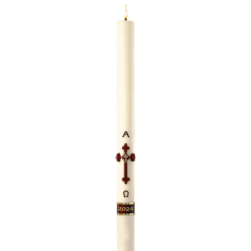 No 2 Adoration Burgundy Paschal Candle