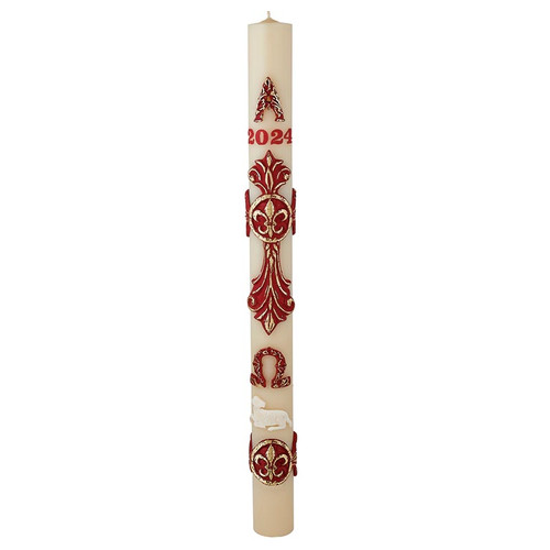 No 9 Baroque Cross Paschal Candle