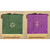 Jacquard Reversible Pulpit Scarf with  Cross: Purple/Green