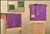 Jacquard Reversible Three Piece Parament Set: Purple/Green