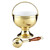 Gold Holy Water Pot with Sprinkler Set