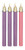 Advent Tube Candle Set - Purple/Rose