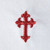 Red Fleur De Lis Cross Purificator  - 12/pk