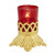 Standing Votive Glass Holder w/ Ruby Glass - Electric