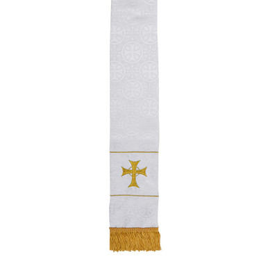 Maltese Jacquard Bookmark: White