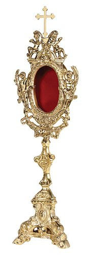 Reliquary with Cross, Brass