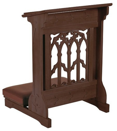 Canterbury Padded Kneeler - Walnut Stain