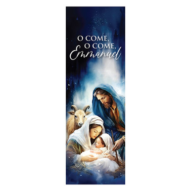 Watercolor O Come, O Come, Emmanuel X-Stand Banner