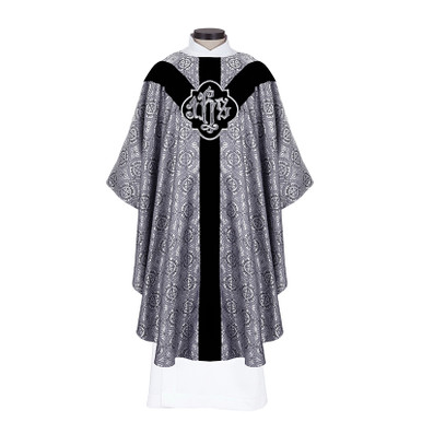 Black/Silver Damascene Chasuble - [Wholesale]Christian Brands