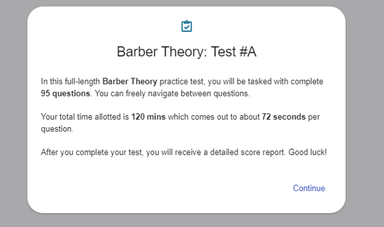 Barber Theory Practice Test 3Pack with 285 Total Questions PSI