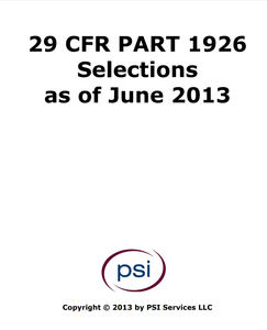29 CFR Part 1926 Selections 2013