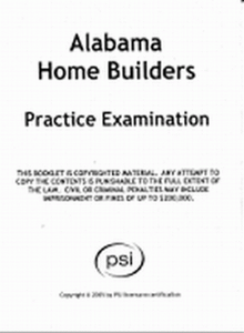 Alabama Homebuilder Practice Examination Alabama Homebuilder Practice Examination