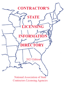 NASCLA CONTRACTOR'S STATE LICENSING INFORMATION DIRECTORY 2023