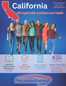 California Life Agent with Accident and Health Combo Manual  (Ships direct from PLT via USPS)