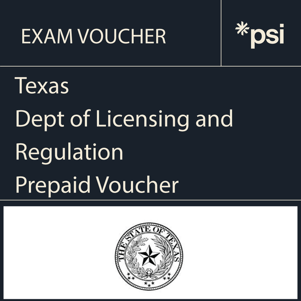 TX Dept of Licensing and Regulation Exam Vouchers