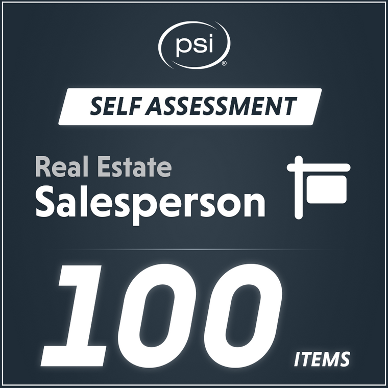 Real Estate Salesperson Self-Assessment for GA, MO, ND and VT ONLY