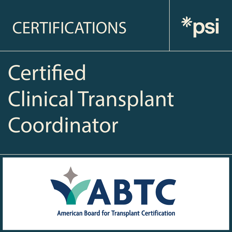 Certified Clinical Transplant Coordinator (CCTCA®)