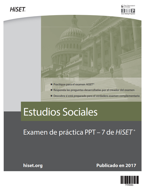 Social Studies: Practice Test PPT7 eBook - Spanish version