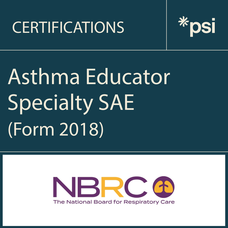 Asthma Educator Specialty SAE (Form 2018)