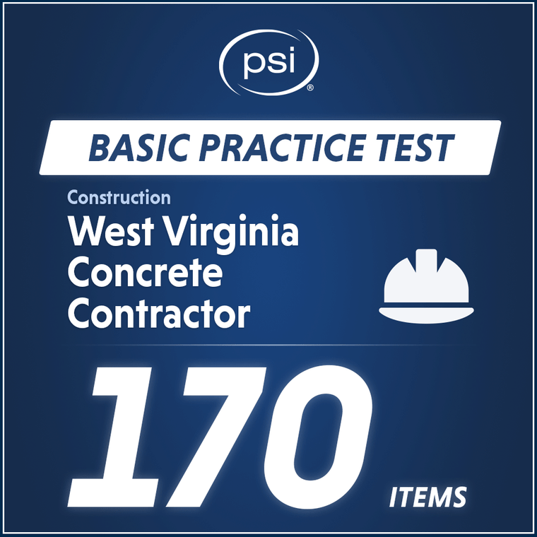 West Virginia Concrete Contractor Practice Test