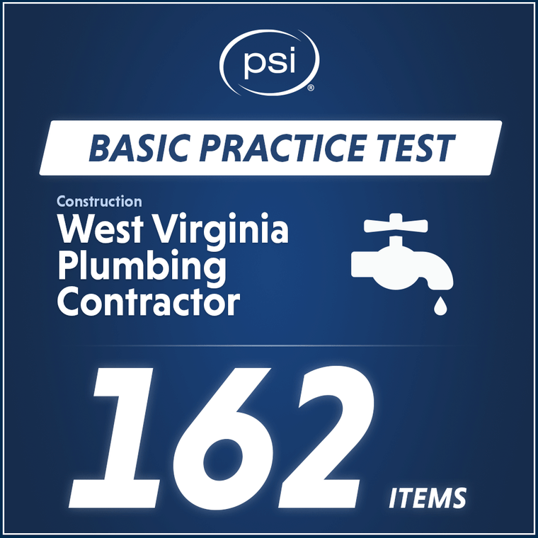 West Virginia Plumbing Contractor Practice Test
