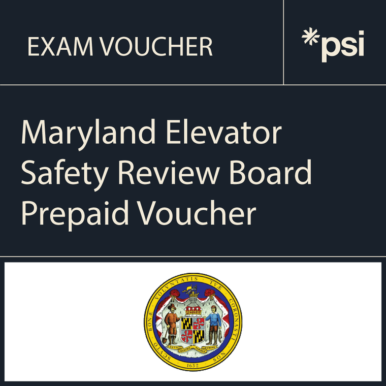 MD Elevator Safety Review Board Prepaid Exam Vouchers