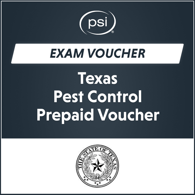 TX Pest Control Prepaid Exam Vouchers
