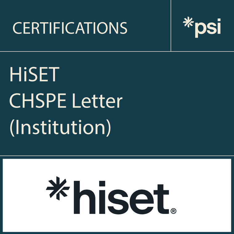 HiSET CHSPE Letter (Institution)