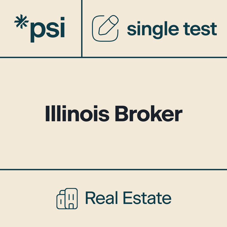 Illinois Real Estate Broker Examination State Practice Test x 1 with 40 Total Questions