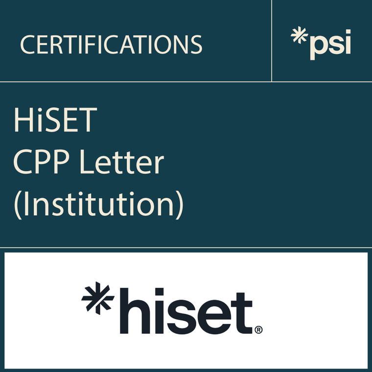 HiSET CPP Letter (Institution)
