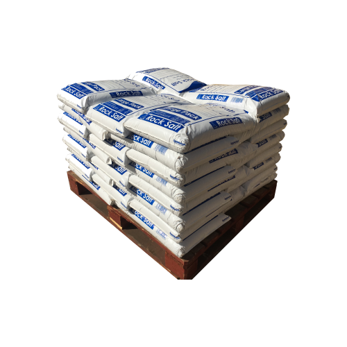 Pallet of 40 large bags of rock salt