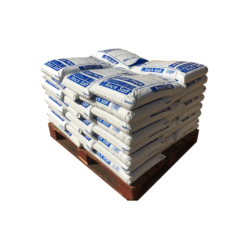 Pallet of 40 large bags of rock salt