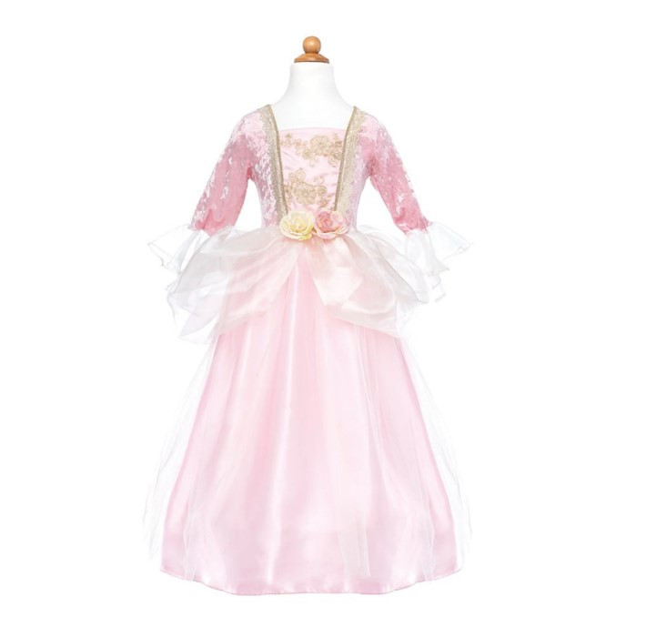 open lace back dress Little Adventures Deluxe Pink Princess Dress Up Costume