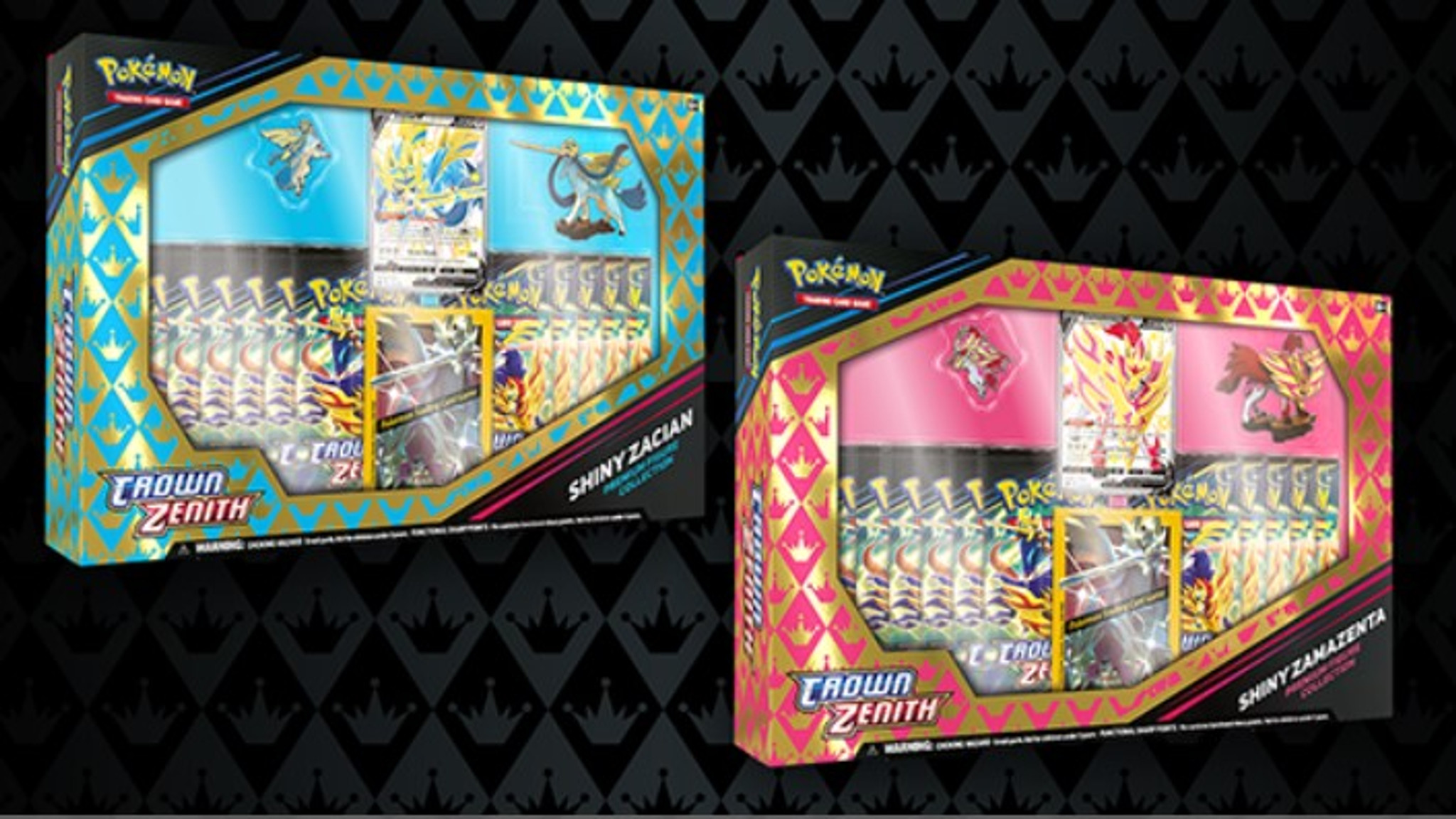  Pokemon Crown Zenith Shiny Zacian Premium Figure Collection :  Toys & Games