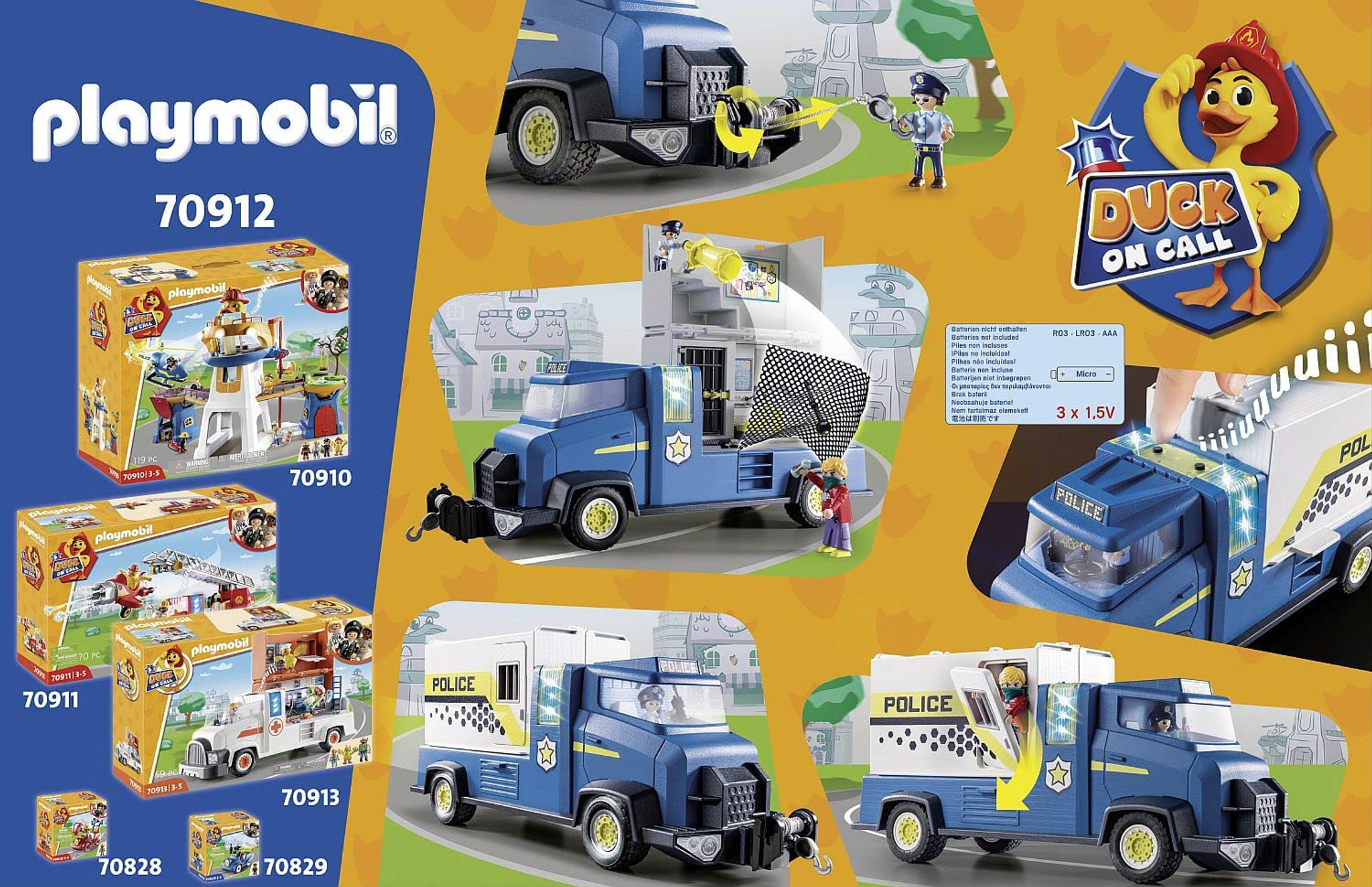 sav Scorch Synlig Playmobil - D.O.C. Police Truck - The Smiley Barn