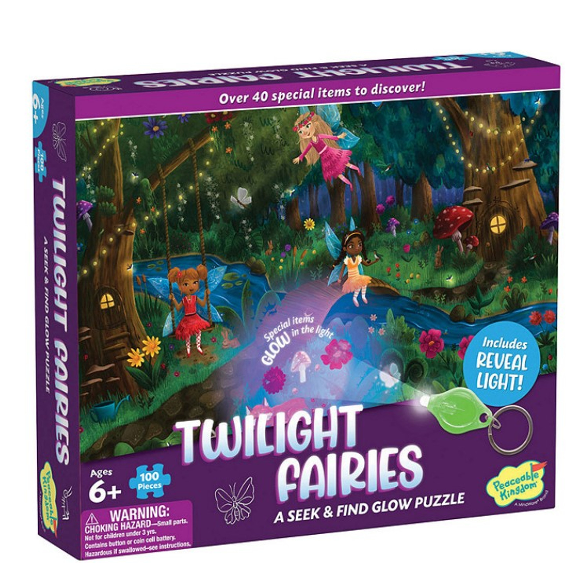 Twilight Fairies Seek and Find Glow Puzzle - 100 Piece - The