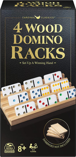 Wood Dominoes Racks - Set of 4