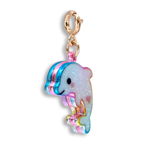 Charm - Glitter Tie-Dye Dolphin Charm