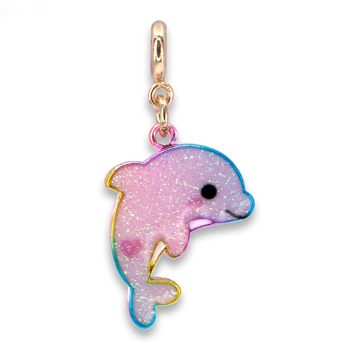 Charm - Glitter Tie-Dye Dolphin Charm