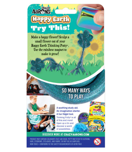 Happy Earth Magnetic Storm 4"  Thinking Putty Tin