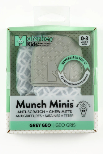 Mini Munch Mitt - Grey Geometric