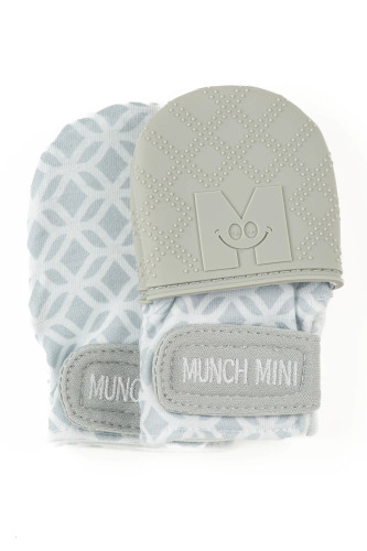 Mini Munch Mitt - Grey Geometric