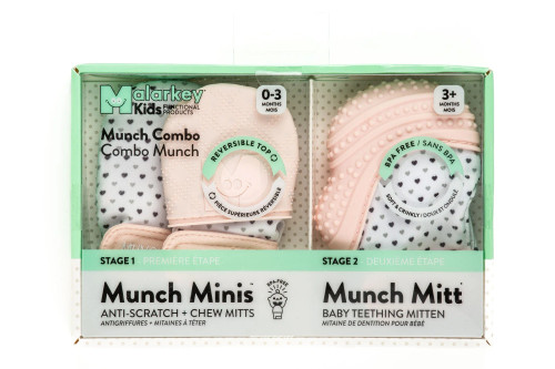 Munch Mitt Combo - Pink Hearts