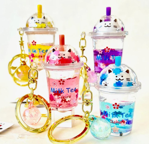 Floaty Key Chain - Kitty Milk Tea - Assorted Styles