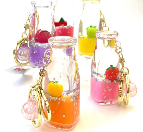 Floaty Key Chain - Fruit Bottle - Assorted Colors