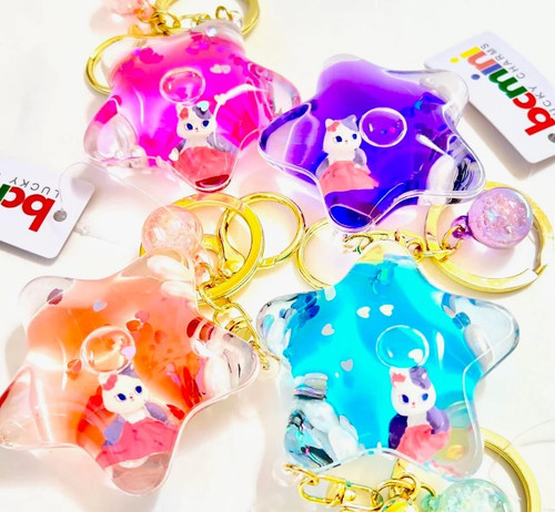 Floaty Key Chain - Cat Girl Star - Assorted Styles