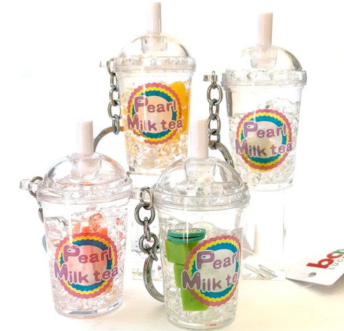 Floaty Keychain - Fruit Pearl Milk Tea Clear - Assorted Styles