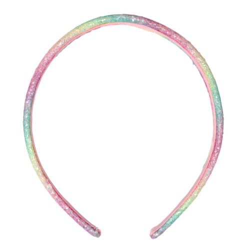 Rainbow Chunky Glitter Wide Headband