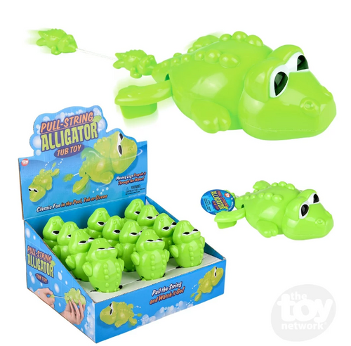 Pull-String Alligator Bath Toy