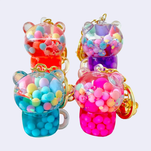 Floaty Key Chain - Bear Boba